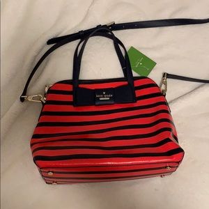 Kate spade red and blue striped bag